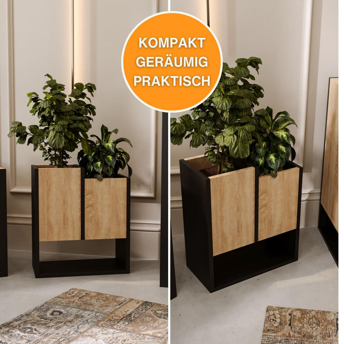 BLUMENKASTEN - Sonoma Eiche, Holzwerkstoff (23/50/44cm) - RAUMHIRSCH FURNITURE