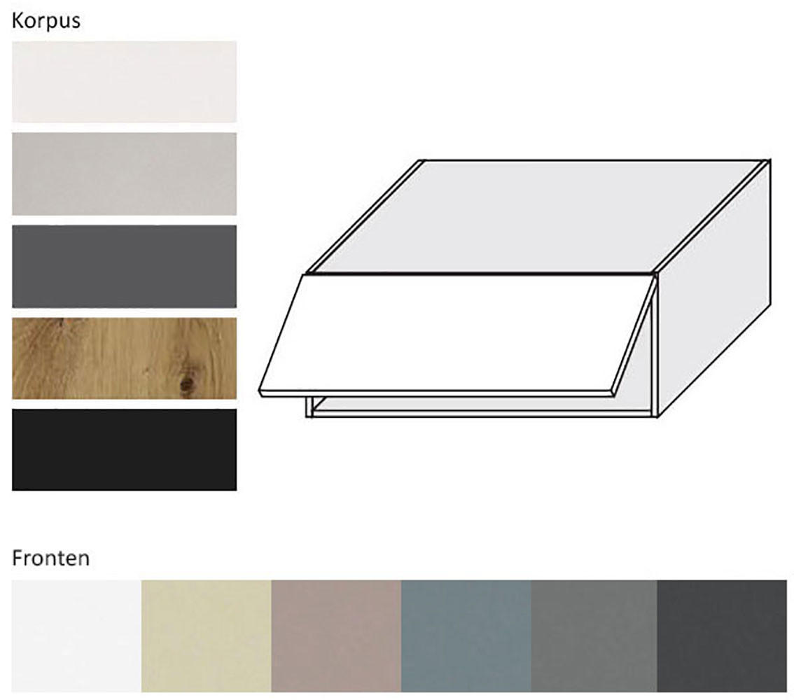 KLAPPHÄNGESCHRANK Kvantum W6B/90 Mint Matt / Eiche Artisan Matt 90 / 59 / 36cm - Eiche Artisan/Mintgrün, Holz/Holzwerkstoff (90/36/59cm) - Feldmann-Wohnen