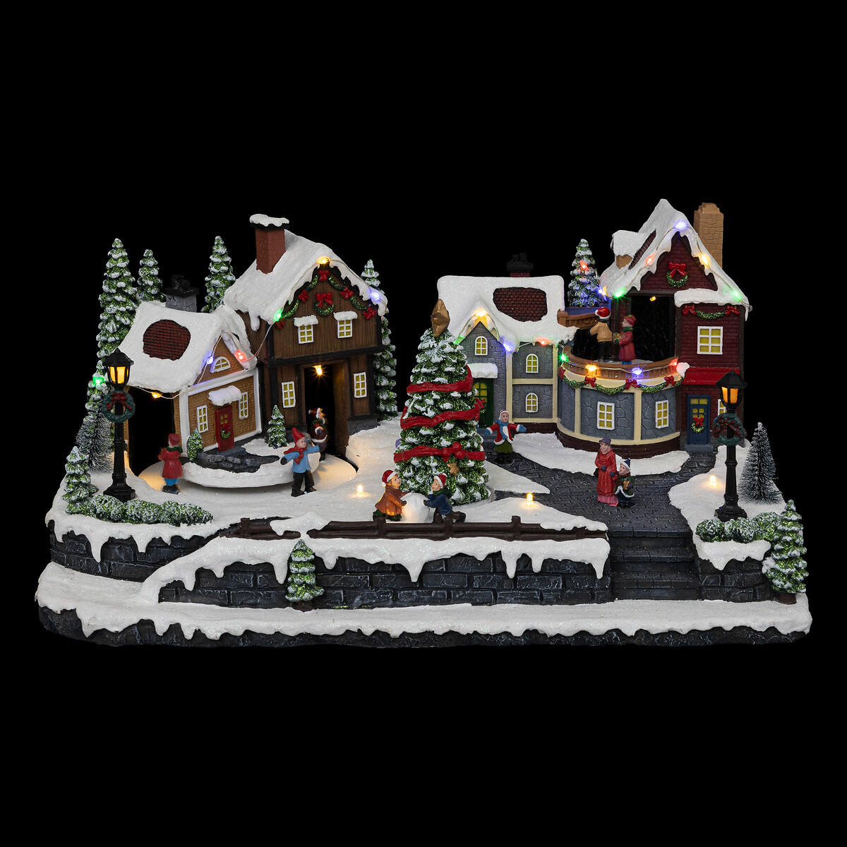 WEIHNACHTSDORF mit Beleuchtung 45/20,5/29,5 cm - Multicolor, Kunststoff (20.5/29.5/45cm) - Fééric Lights and Christmas