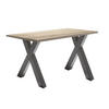 SCHREIBTISCH Edie 2 120 x 70 x 75 Computertisch graphit/eiche sägerau - Graubraun, Holz (120/70/75cm) - 58aufmkessel