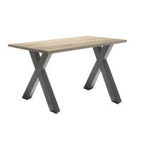 SCHREIBTISCH Edie 2 120 x 70 x 75 Computertisch graphit/eiche sägerau - Graubraun, Holz (120/70/75cm) - 58aufmkessel