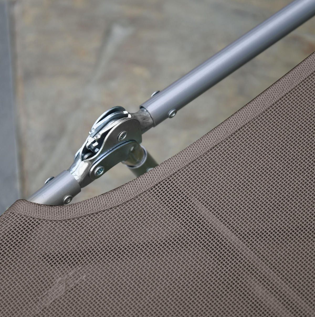 SONNENLIEGE aus Stahl 182x56x28 cm in Braun mit verstellbarer Rückenlehne - Braun, Metall (56/28/182cm) - Modfu