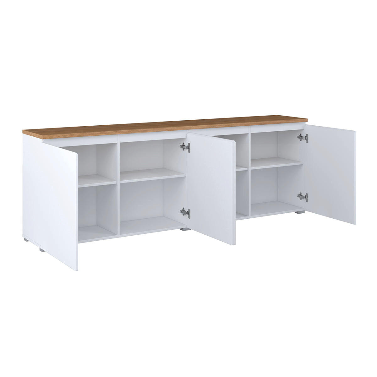 SIDEBOARD Liko Weiß und Holz - Weiß, Holzwerkstoff (200/67.9/34.5cm) - Petits-meubles