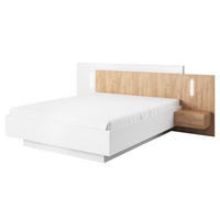 BETTGESTELL 3D Beige, Weiß 262x219x102 cm - Beige/Weiß, Holzwerkstoff - FURNLUX