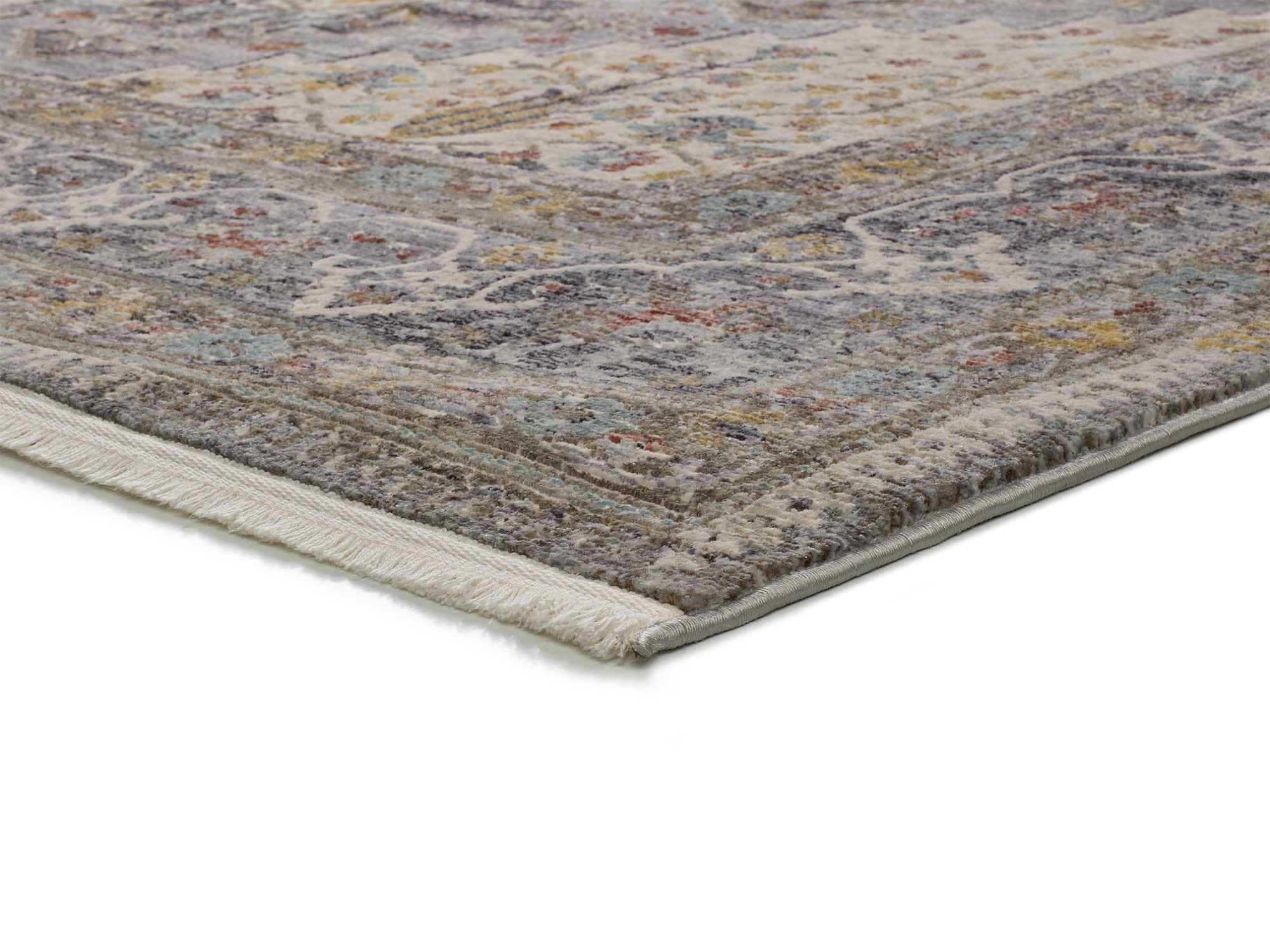 KURZFLORTEPPICH Grau Sarough 120/170 cm - Beige/Grau, Naturmaterialien/Textil (120/170cm) - Atticgo