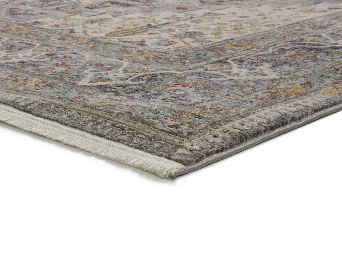 KURZFLORTEPPICH Grau Sarough 120/170 cm - Beige/Grau, Naturmaterialien/Textil (120/170cm) - Atticgo