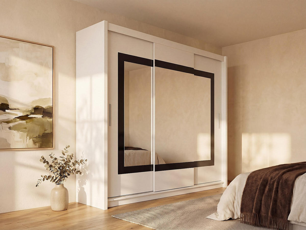 KLEIDERSCHRANK - 250 cm x 61 cm - holz - weiß Autlan - Weiß, Holz (250/215/61cm) - Vente-Unique