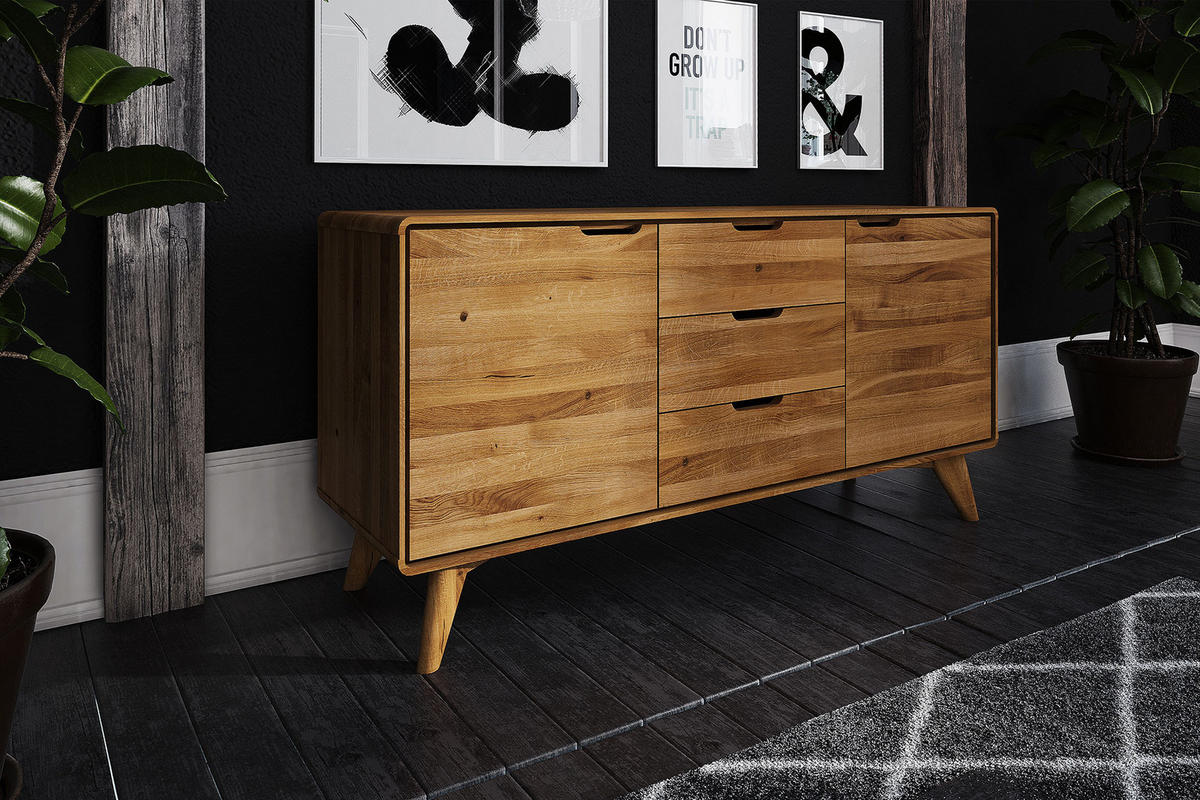 KOMMODE GREG Wildeiche - Wildeiche, Holz (134/63/40cm) - byoak