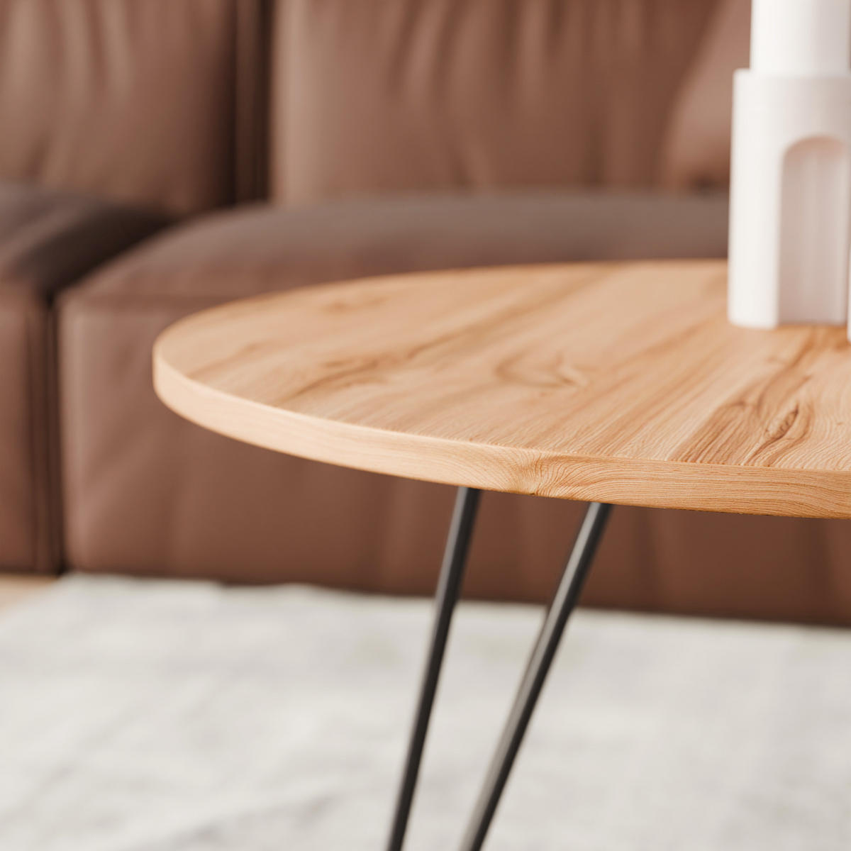 COUCHTISCH RIO mit Tischplatte in Eichenfarbe - Naturfarben, Holzwerkstoff (67/67/45cm) - Idohome