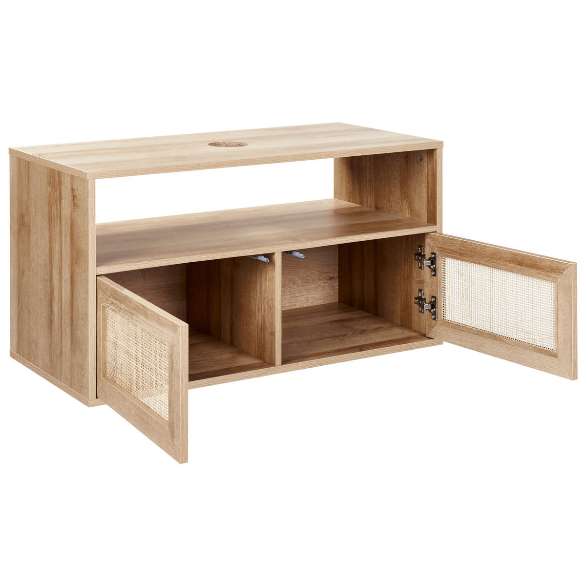 WASCHBECKENUNTERSCHRANK wandmontiertk 86 cm Hellbraun Rosell - Naturfarben, Holzwerkstoff (86/45/40cm) - Beliani