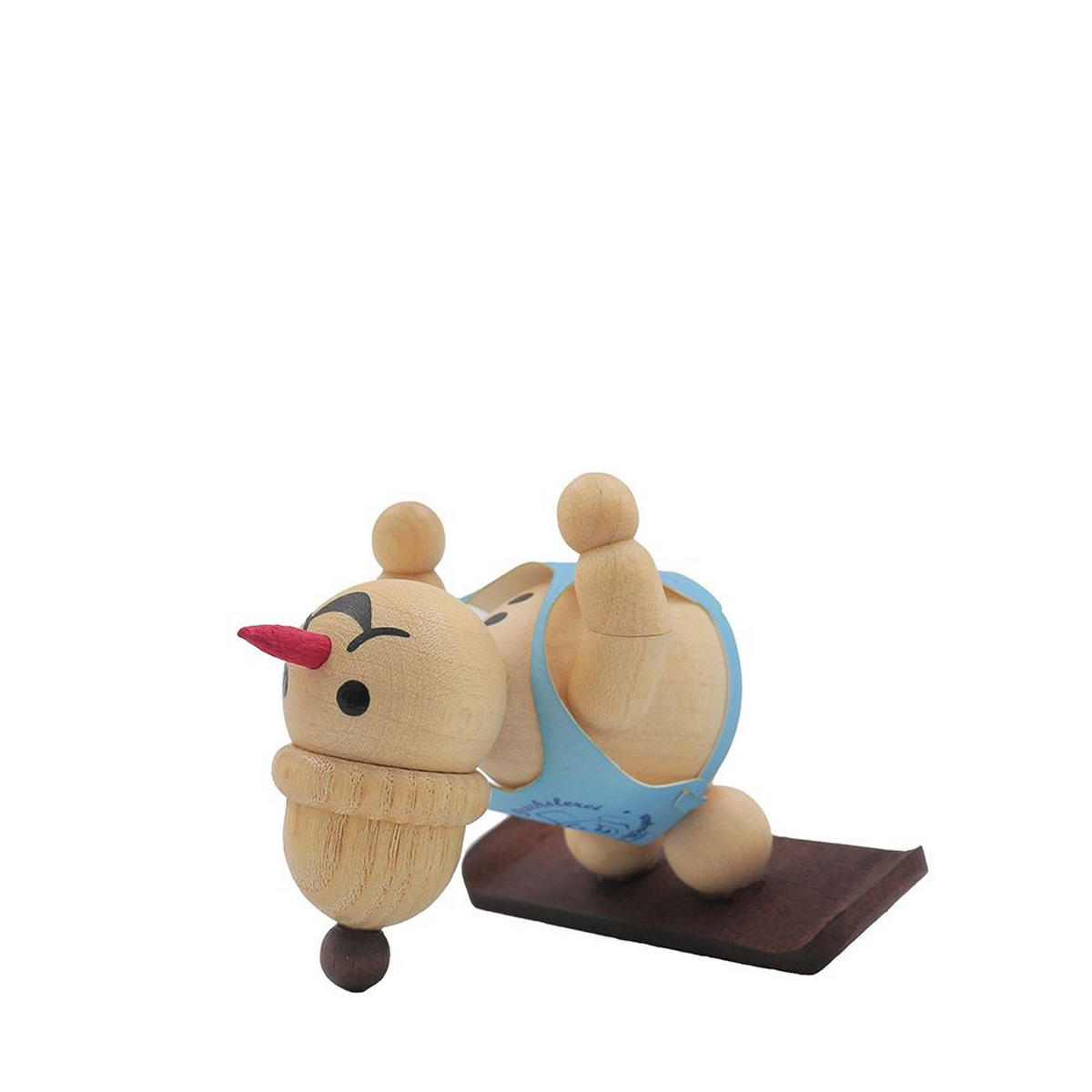 HOLZFIGUR Schneemann Junior Skianfänger mit Snowboard 4 cm - Multicolor, Holz (8/4/0.1cm)