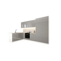 ECKKÜCHE 310 x 195 cm - Velmora KÜ-AS-004 - in Grau / Hochglanz - Grau, Holz (505/212/58cm) - ROYAL24_MARKT