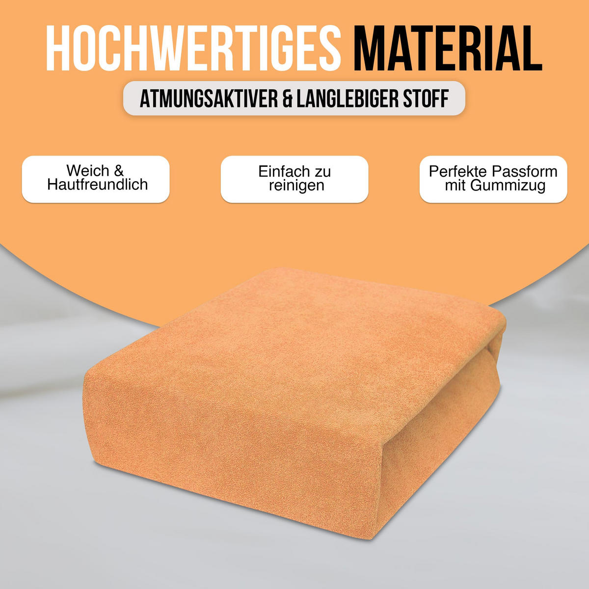 SPANNBETTLAKEN 120/200 cm, Jersey Elastisch 100 % Baumwolle Lachs - Sandfarben, Textil (120/200cm) - Best For Home
