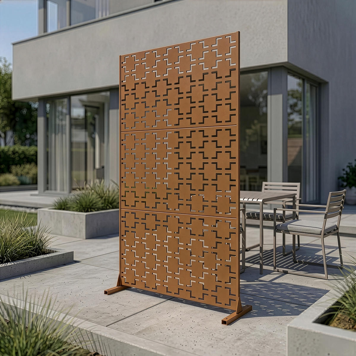 PŘÍČKA Basciano - hnědá, kov (90/180cm) - casa.pro