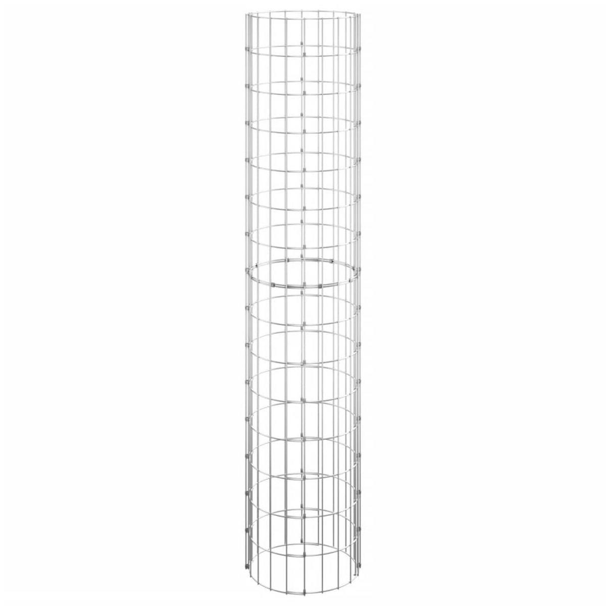 GABIONEN-HOCHBEETE 3er set Rund Verzinkter Stahl Ø30/150 Cm - Silberfarben, Metall (30/150/30cm) - vidaXL