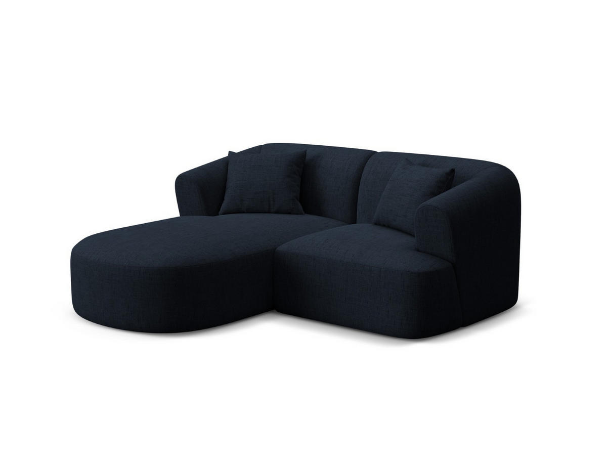 MODULARES-ECKSOFA links Campi aus strukturiertem Stoff königsblau 3 Sitzplätze - Dunkelblau, Textil (156/180cm) - Cosmopolitan Design
