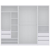 OFFENER-GARDEROBENSCHRANK TRES D/B Weiß 250/206/51 cm - Weiß, Holzwerkstoff (250/206/51cm) - Marmex Möbel