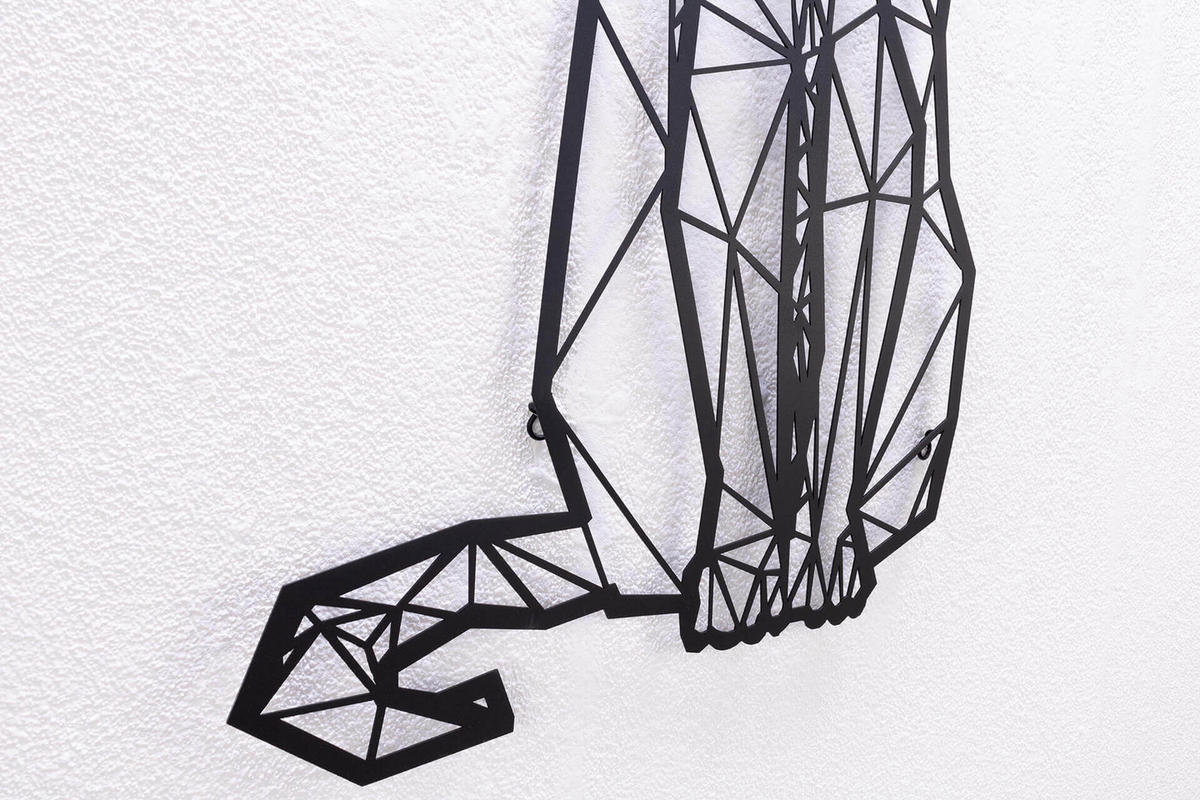 WANDDEKO Schwarz 87/61 cm - Schwarz, Metall (2.15/61/2cm) - KUNSTLOFT