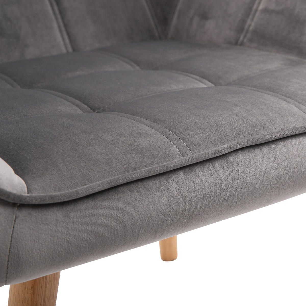 EINZELSESSEL, Relaxsessel, Sessel, Grau - Grau, Kunststoff (62/72.5/64cm) - HOMCOM