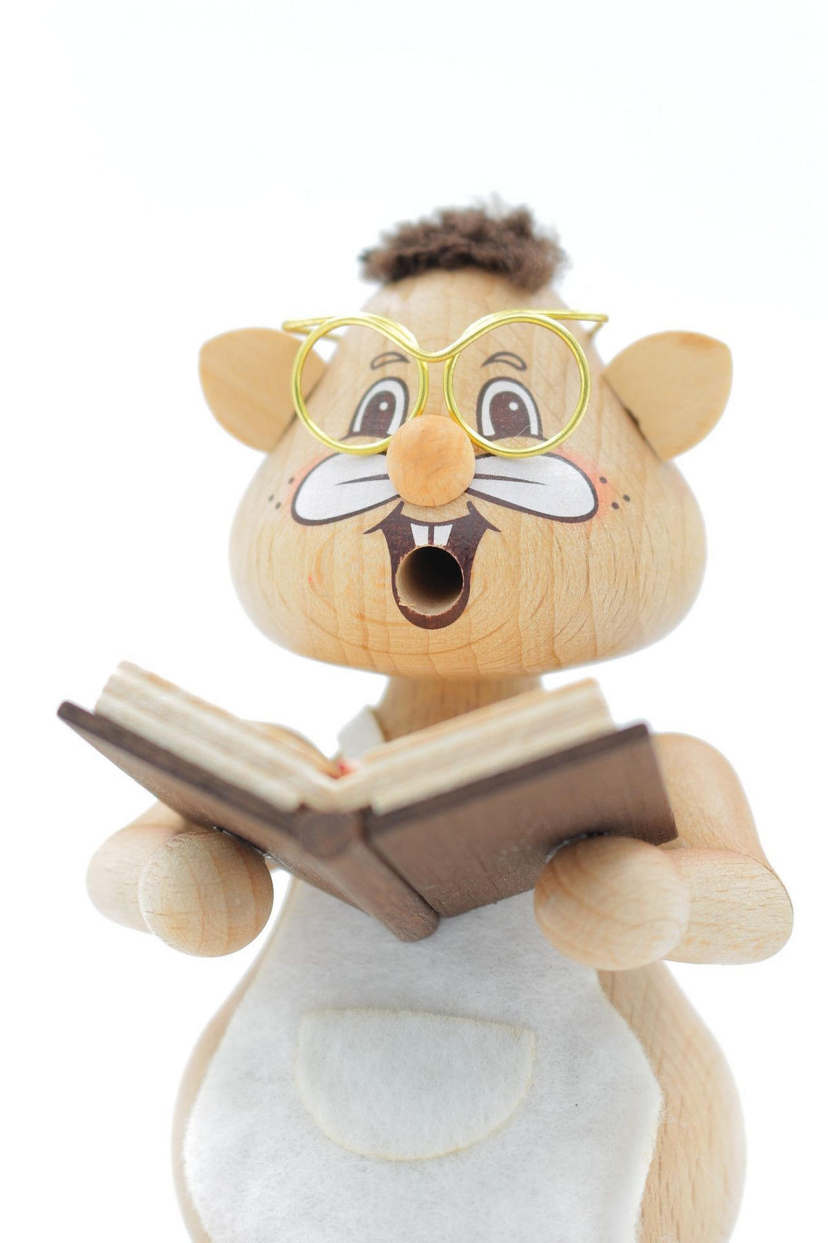 RAUCHFIGUR Hamster Bücherhamster 13 cm - Multicolor, Holz (8/13/0.1cm)