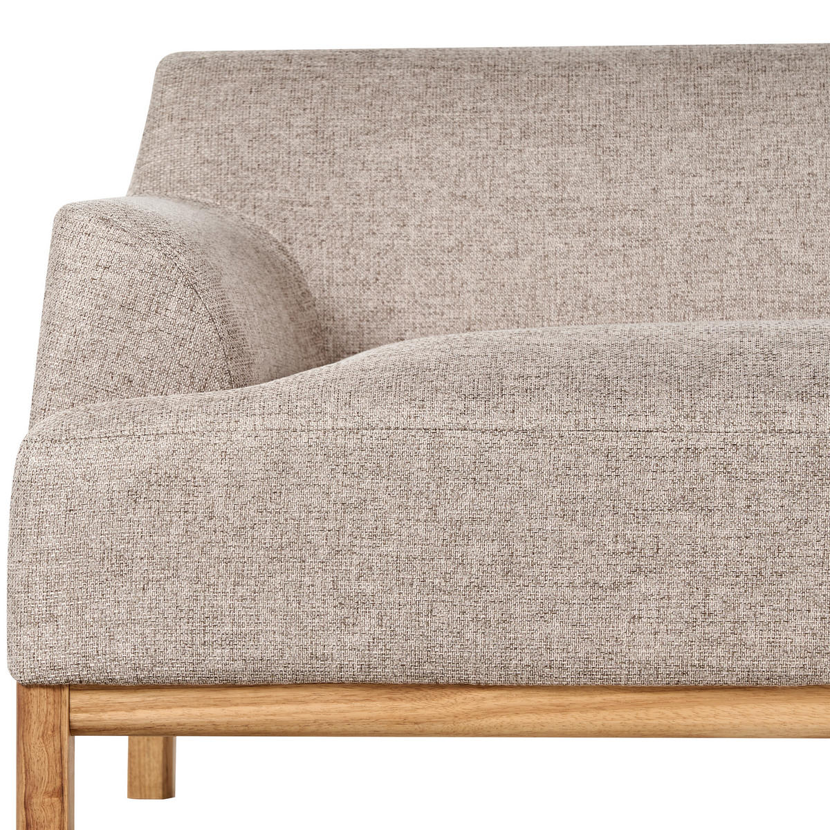 POHOVKA 3-místná Látka Světle hnědá Sosjo - světle hnědá, textil (219/74/83cm) - Beliani