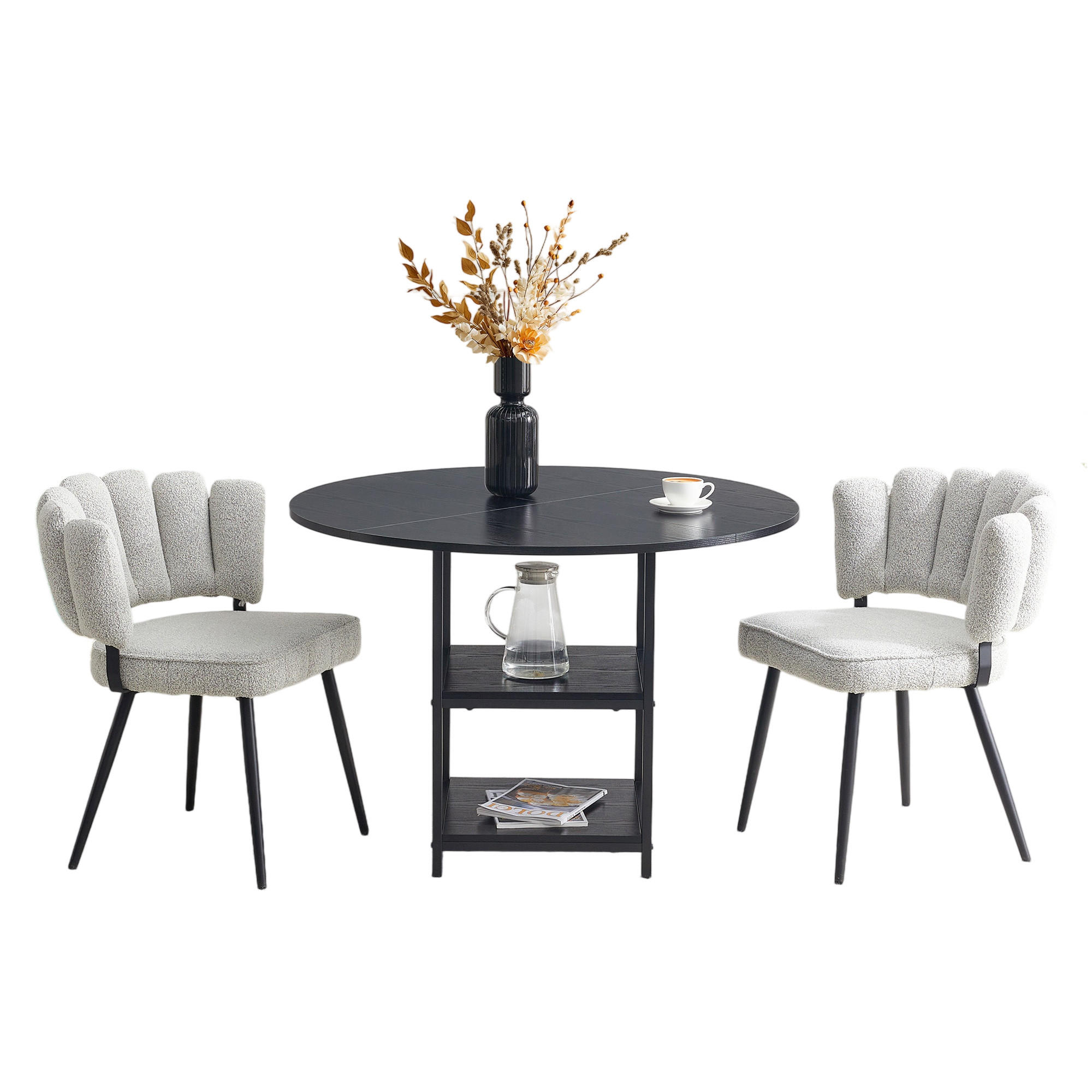 ComfortXL Essgruppe Grau 107x75x107 cm