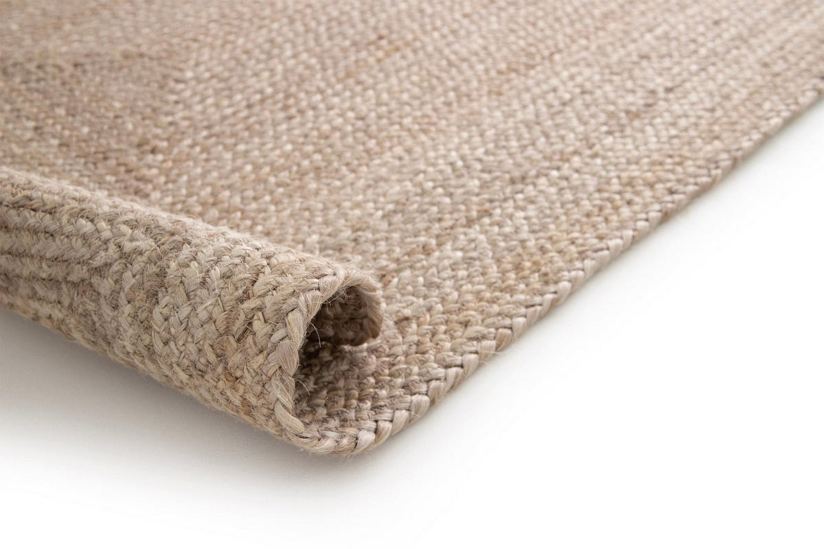 TEPPICH Design handgefertigt Jute bruin - Braun, Naturmaterialien (120/170cm) - AFK Living