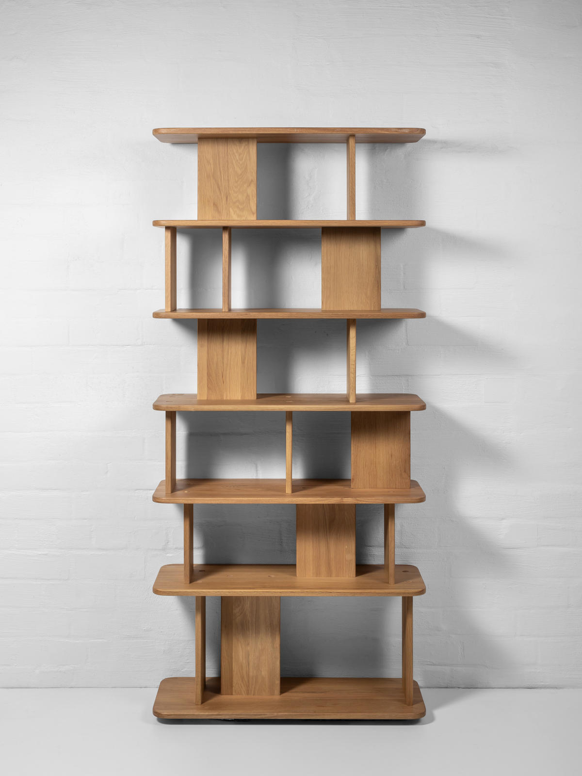 BÜCHERREGAL Franz, Natur Massiveiche - Beige, Holz (90/192/35cm) - WOODEK