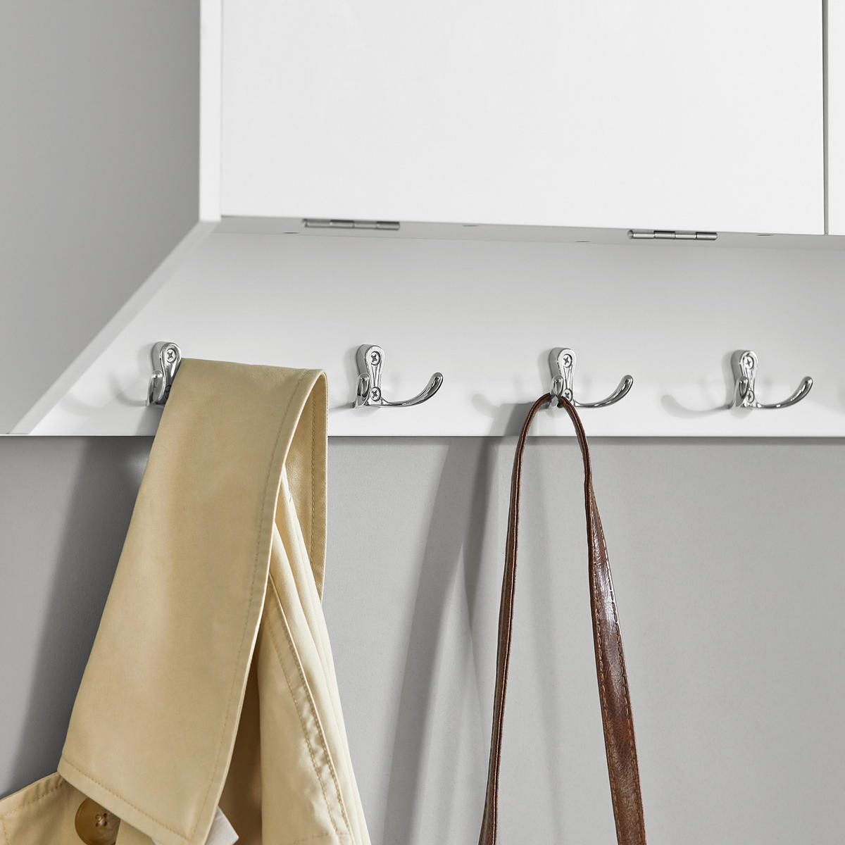 WANDGARDEROBE Weiß - Weiß, Holzwerkstoff (78/30/20cm) - SoBuy