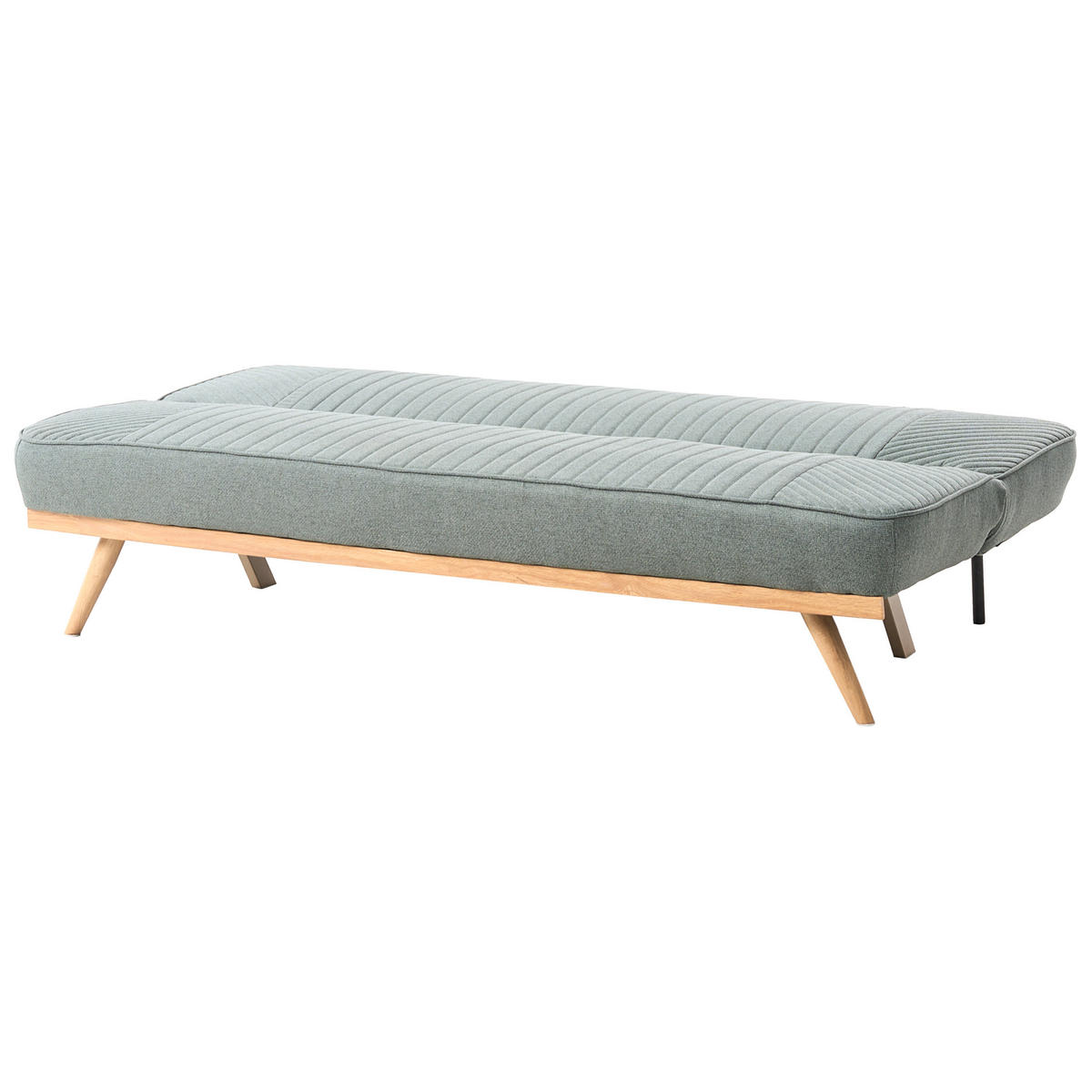 SCHLAFSOFA 2-Sitzer Stoff Grün Kalfafel - Braun/Grün, Textil (191/84/73cm) - Beliani