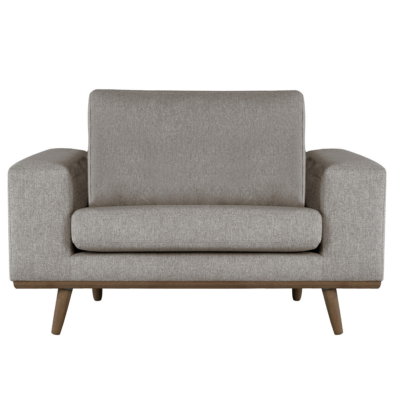 SESSEL - Eichefarben/Graubraun, Textil (122/81/88cm) - home24