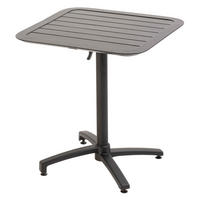 TERRASSENTISCH 70 X 70 cm, Schwarz - Schwarz, Metall (70/70/72cm) - Oviala