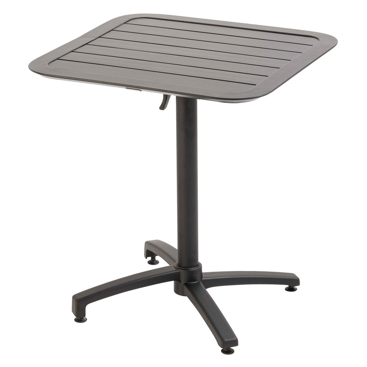 TERRASSENTISCH 70 X 70 cm, Schwarz - Schwarz, Metall (70/70/72cm) - Oviala