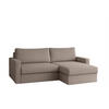 ECKSOFA Bendik In Poso - Beige, Holzwerkstoff/Textil (224/140cm) - Fun Möbel