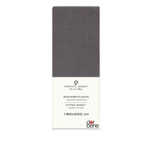 SPANNBETTLAKEN Premium Jersey Baumwolle - Anthrazit, Naturmaterialien (180/200cm) - DarBene