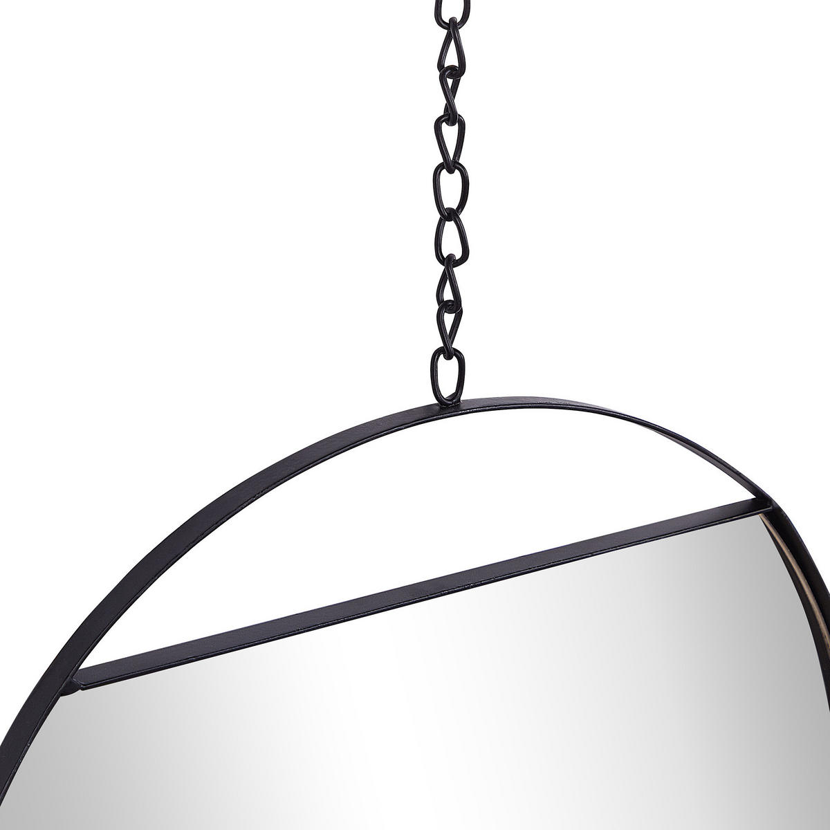 WANDSPIEGEL schwarz 24/29/33 cm 3er Set Odos - Schwarz, Metall (33/80/1cm) - Beliani