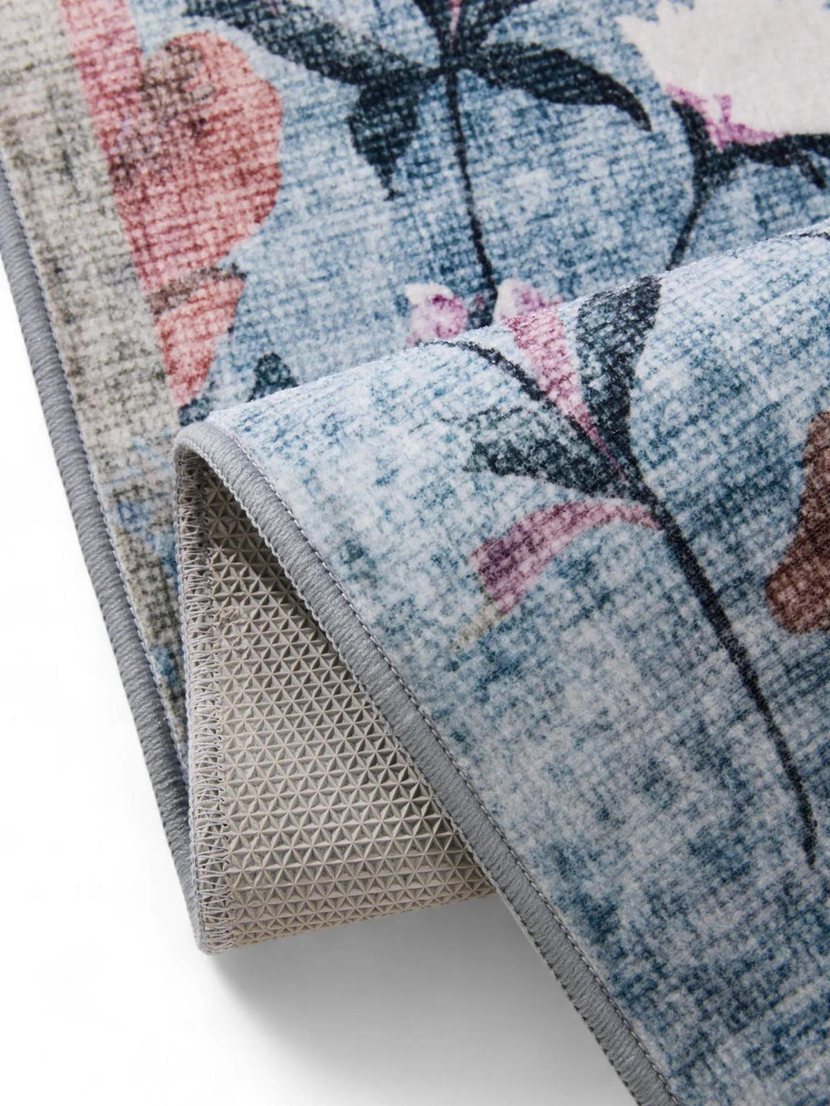 TEPPICH Milly waschbar Multicolor/Blau 200/300 cm - Blau/Multicolor, Kunststoff/Textil (200/300cm) - benuta