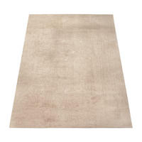 TEPPICH Kurzflor waschbar Unifarben Wohnzimmer schmutzabweisend Beige Rechteckig 140x200 - Beige, Textil (140/200cm) - KADIMA DESIGN