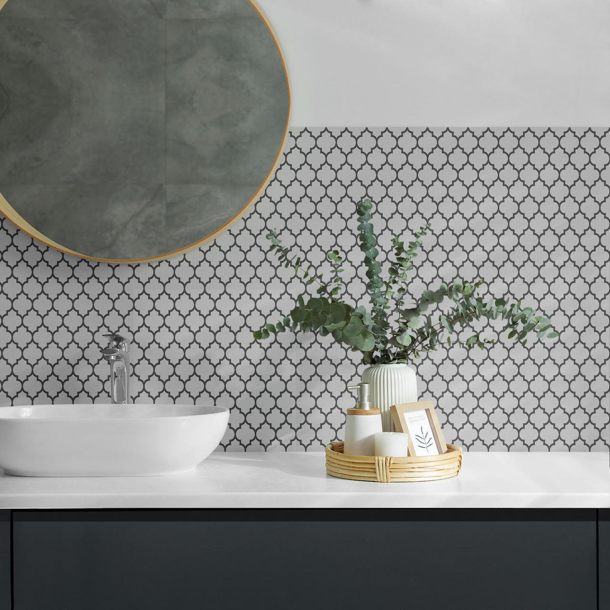 WANDPANEEL 9 Stück 30x30 cm selbstklebend Jornisse - Schwarz, Kunststoff (30/1.6/30cm) - Wallfluent