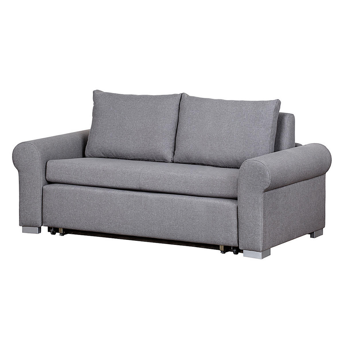 SCHLAFSOFA - Grau, Textil (185/90/90cm) - home24