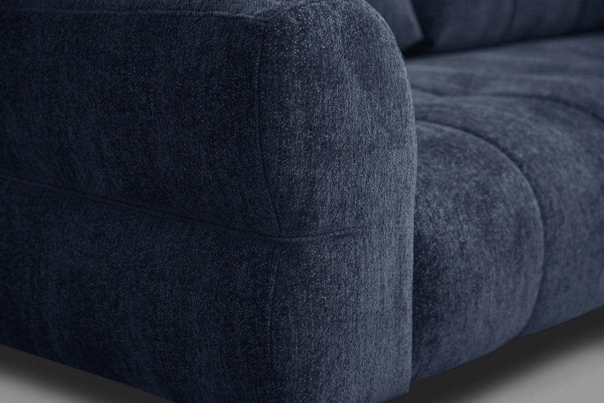 SOFA SALVINI 2,5-Sitzer, dunkelblau - Dunkelblau, Holz/Textil (206/88/99cm) - Courtois Laville