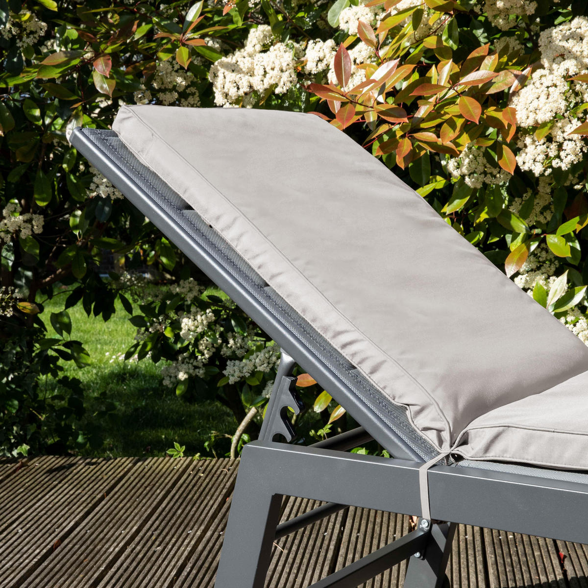 SONNENLIEGENKISSEN 2-tlg., Beige - Beige, Textil (53/5/186cm) - Oviala