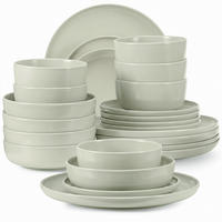 KOMBISERVICE VICTO 6 Personen 24-tlg - Hellgrün, Keramik (27/2/27cm) - KONSIMO®