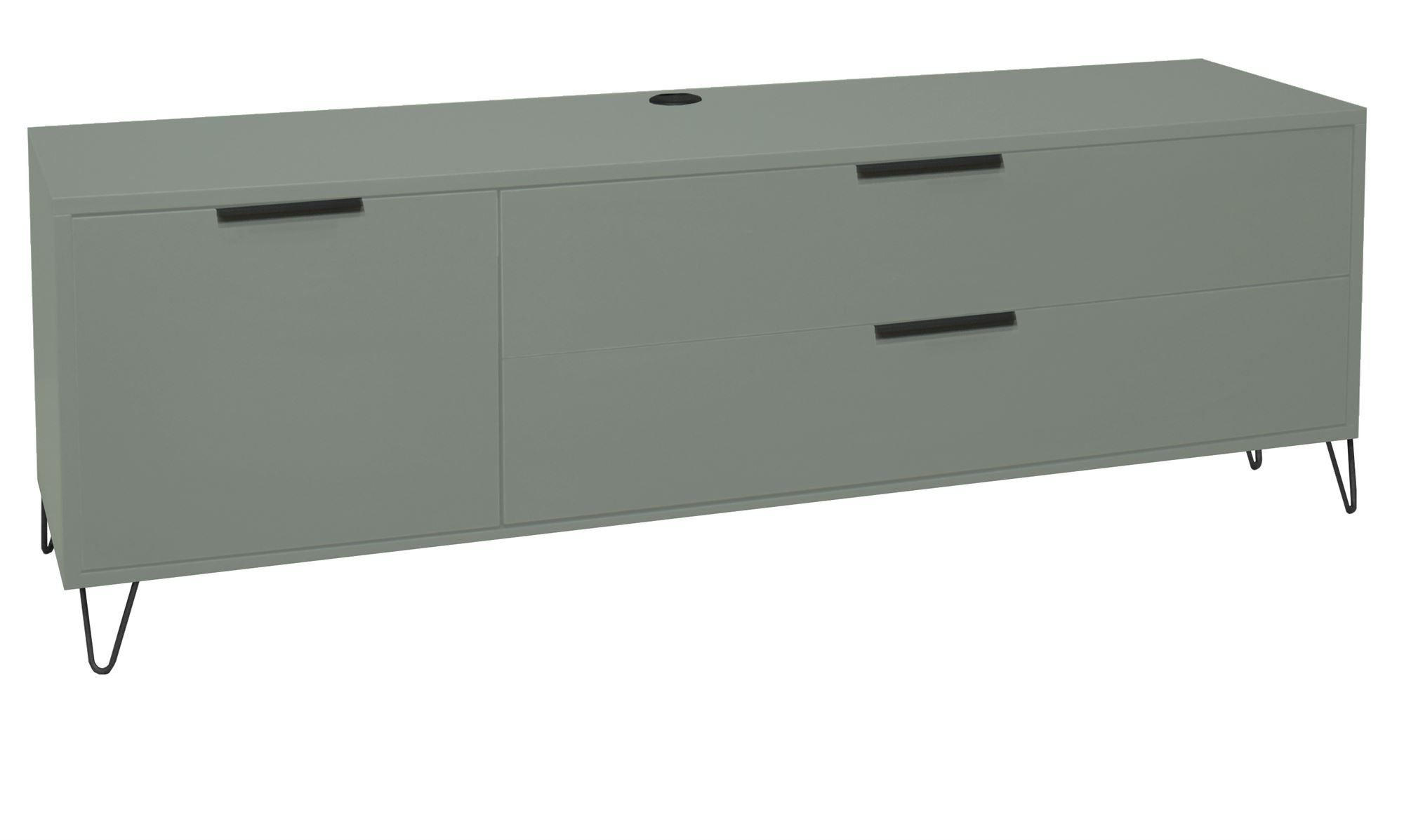 LOWBOARD Erna 168x45x62 Pinie Green matt Lack - Grün, Holzwerkstoff (168/62/45cm) - 58aufmkessel
