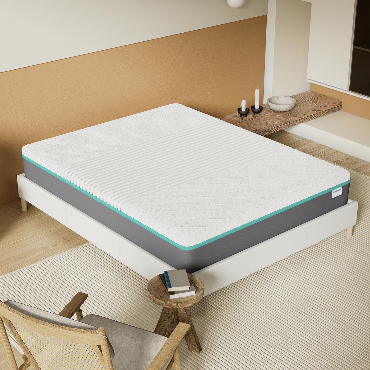LATEXMATRATZE höhe 28cm 90x200cm H4 - Weiß, Naturmaterialien (90/200cm) - November Sleep