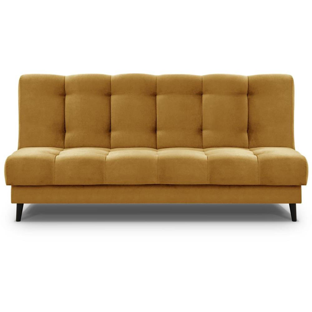 3-SITZER Schlafsofa Nancy gelb - Gelb, Holz/Textil (220/89/93cm) - Beautysofa