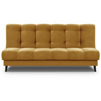 3-SITZER Schlafsofa Nancy gelb - Gelb, Holz/Textil (220/89/93cm) - Beautysofa