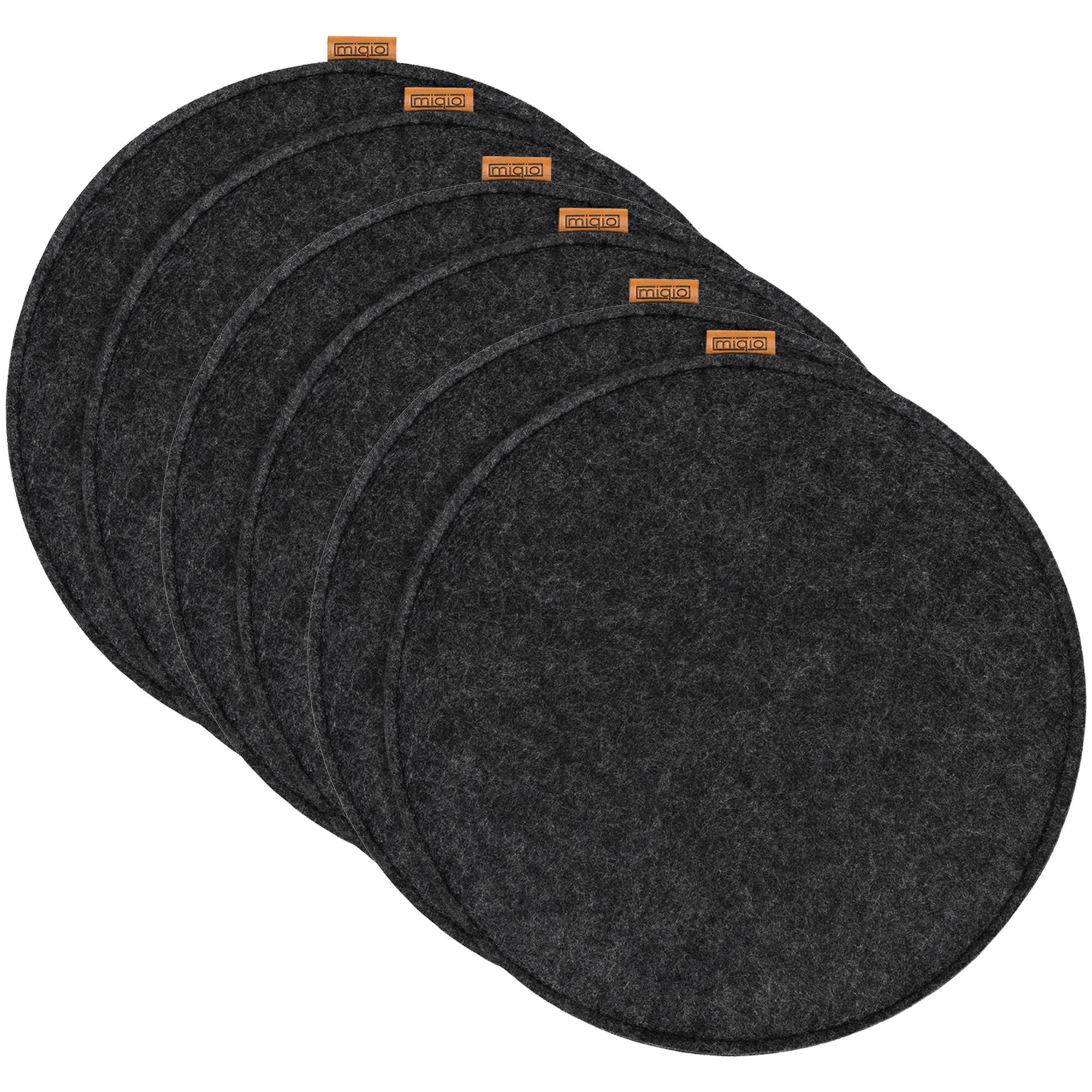 SITZKISSEN mit Antirutschnoppen 6er-Set - Dunkelgrau, Textil (40cm) - Miqio Design
