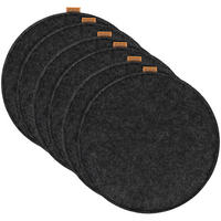 SITZKISSEN mit Antirutschnoppen 6er-Set - Dunkelgrau, Textil (40cm) - Miqio Design