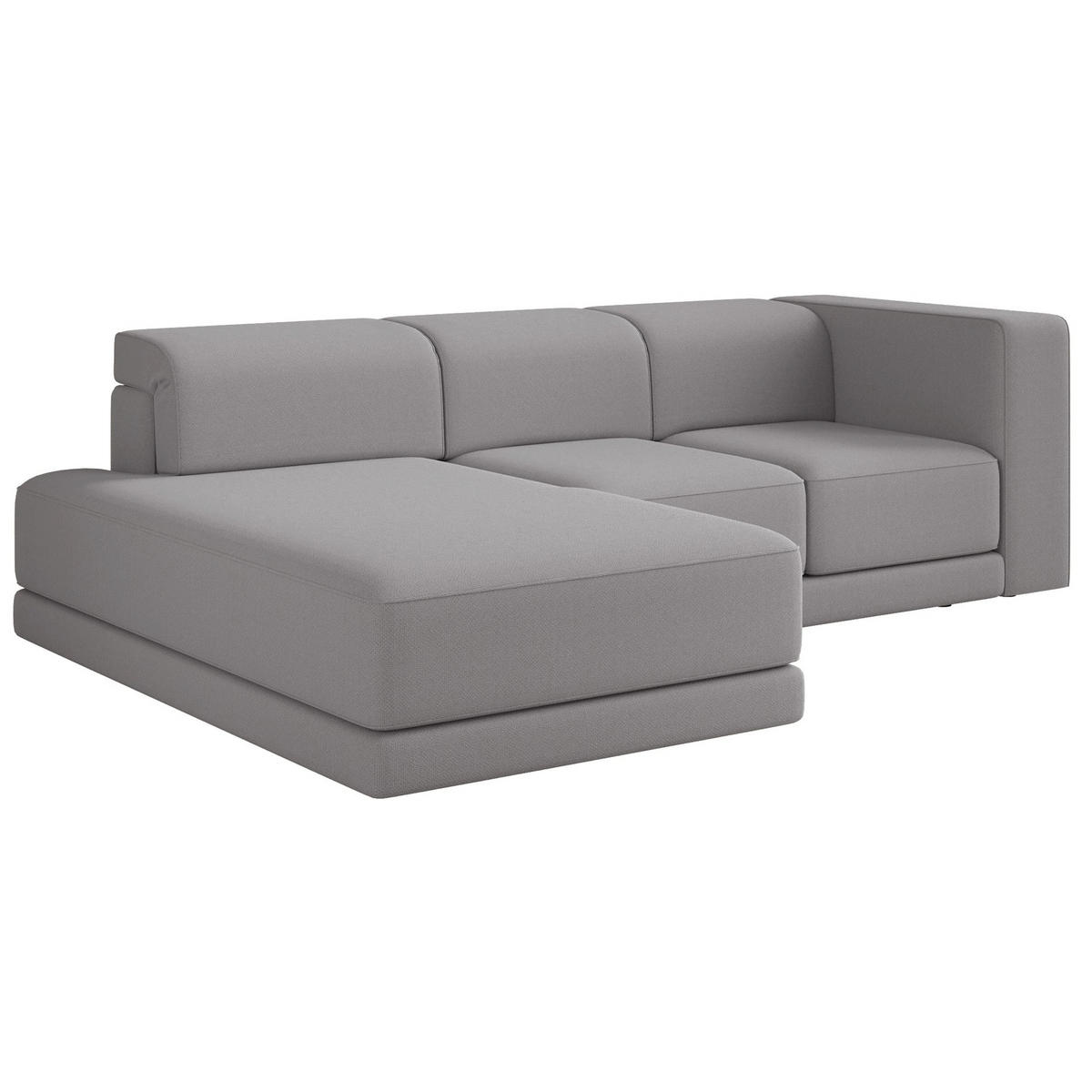 ECKSOFA Novals L-Form, 4-Sitzer, links 278 cm - Schwarz/Grau, Holz/Kunststoff (278/168cm) - Selsey